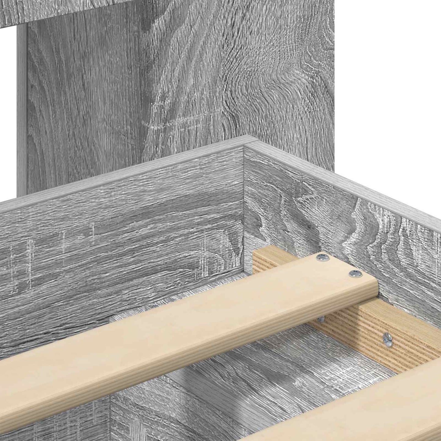 vidaXL Bed Frame with Storage Grey Sonoma 80 x 200 cm Engineered Wood