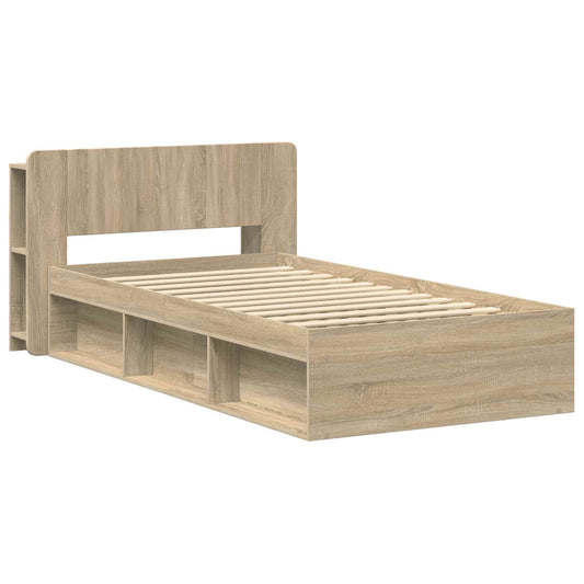 vidaXL Bed Frame with Storage Sonoma Oak 80 x 200 cm Engineered Wood