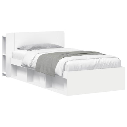 vidaXL Bed Frame with Storage White 80 x 200 cm Engineered Wood