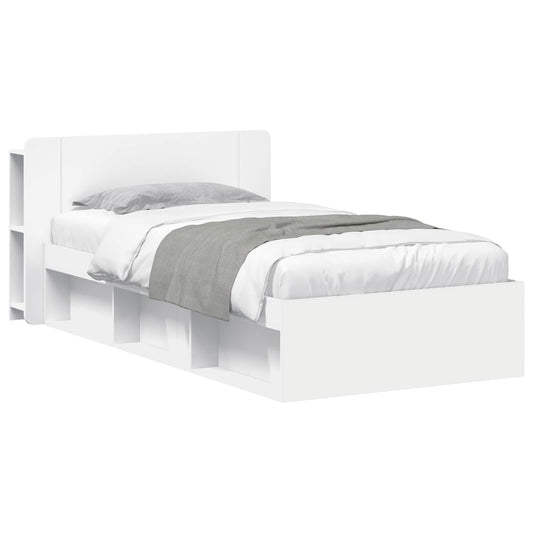 vidaXL Bed Frame with Storage White 80 x 200 cm Engineered Wood
