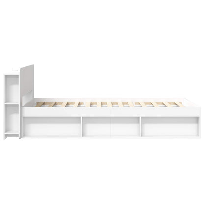 vidaXL Bed Frame with Storage White 80 x 200 cm Engineered Wood