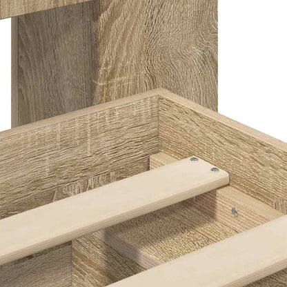 vidaXL Bed Frame with Storage Sonoma Oak 90 x 190 cm Engineered Wood
