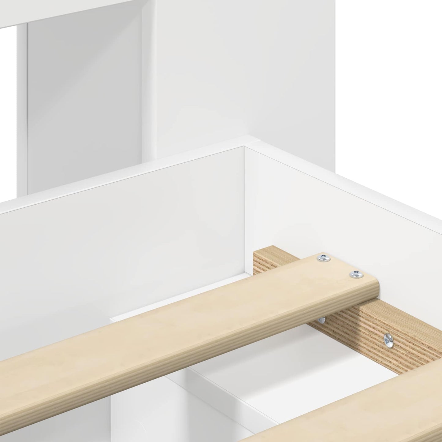 vidaXL Bed Frame with Storage White 90 x 190 cm Engineered Wood