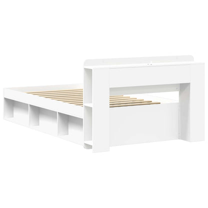 vidaXL Bed Frame with Storage White 90 x 190 cm Engineered Wood