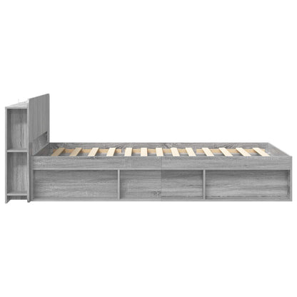 vidaXL Bed Frame with Storage Grey Sonoma 100 x 200 cm Engineered Wood