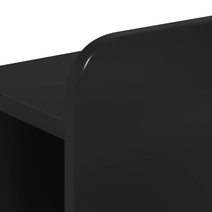 vidaXL Bed Frame with Storage Black 90 x 200 cm Engineered Wood