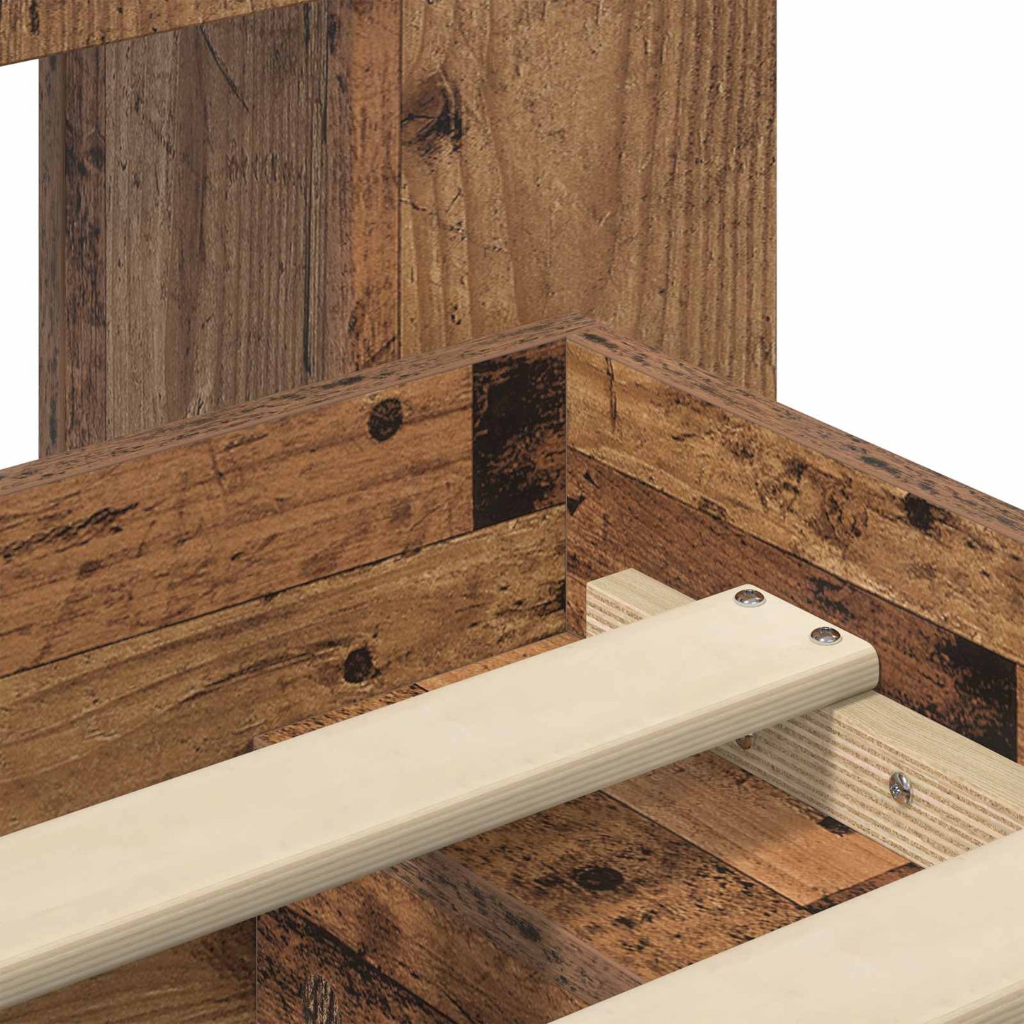 vidaXL Bed Frame with Storage Old Wood 150 x 200 cm Engineered Wood