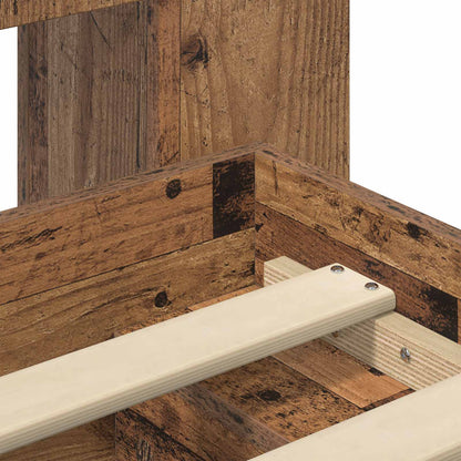 vidaXL Bed Frame with Storage Old Wood 150 x 200 cm Engineered Wood