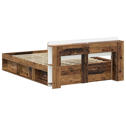 vidaXL Bed Frame with Storage Old Wood 150 x 200 cm Engineered Wood