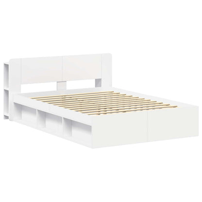 vidaXL Bed Frame with Storage White 150 x 200 cm Engineered Wood