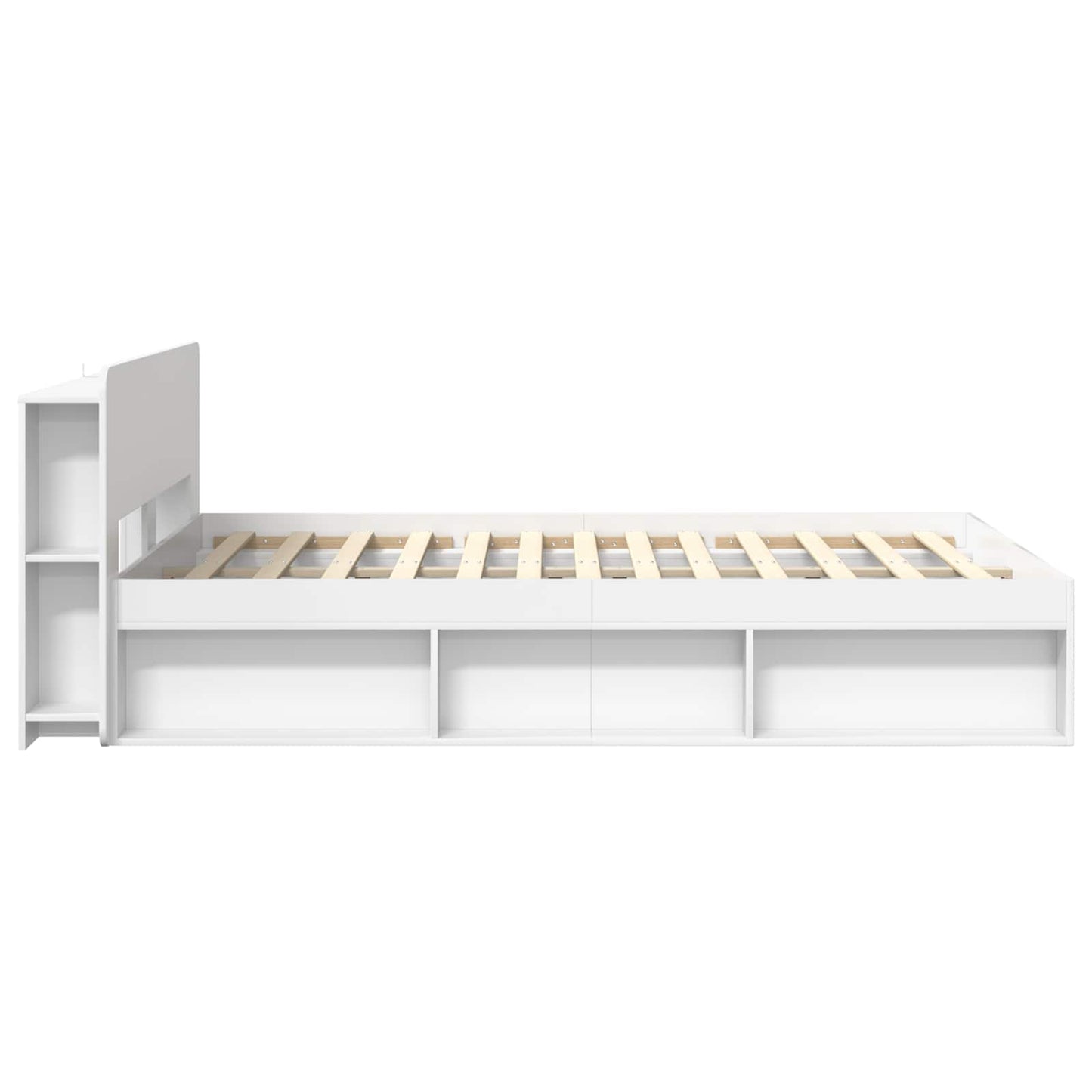vidaXL Bed Frame with Storage White 150 x 200 cm Engineered Wood