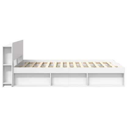 vidaXL Bed Frame with Storage White 150 x 200 cm Engineered Wood