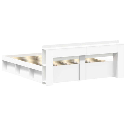 vidaXL Bed Frame with Storage White 180 x 200 cm Engineered Wood