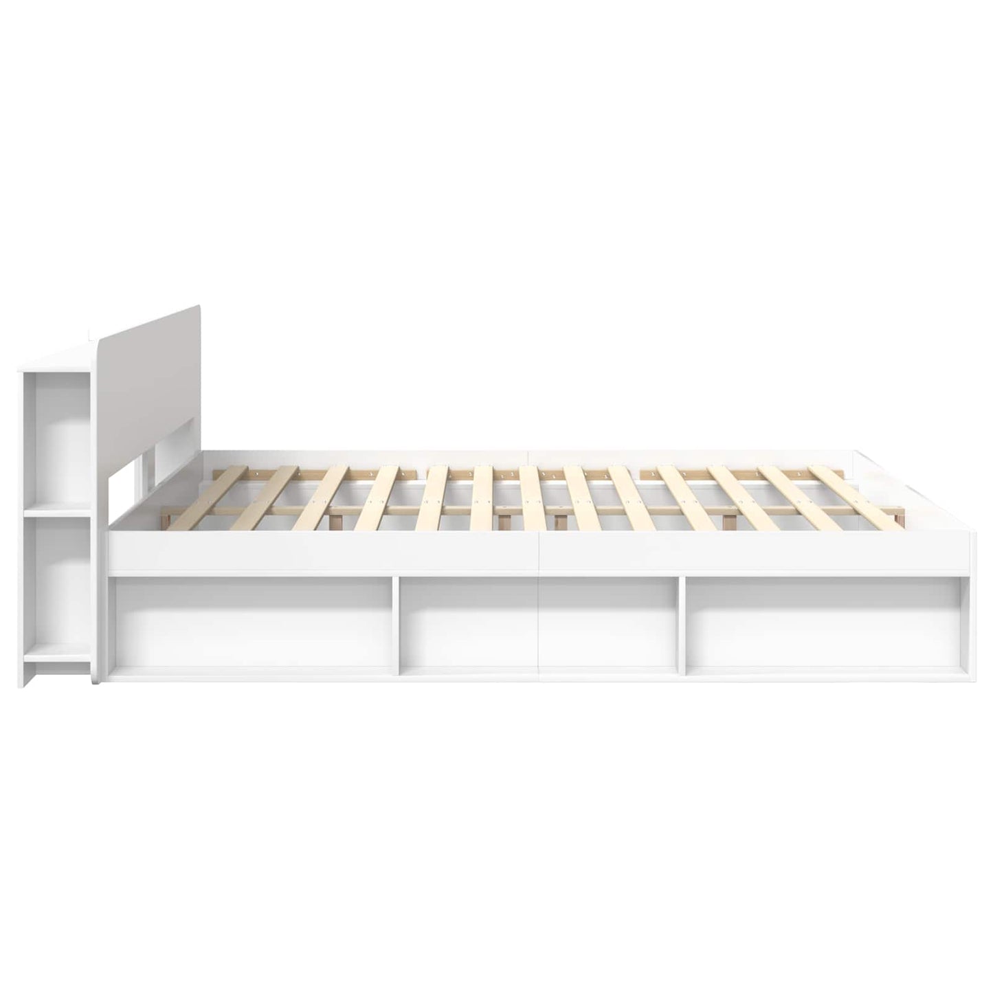 vidaXL Bed Frame with Storage White 180 x 200 cm Engineered Wood