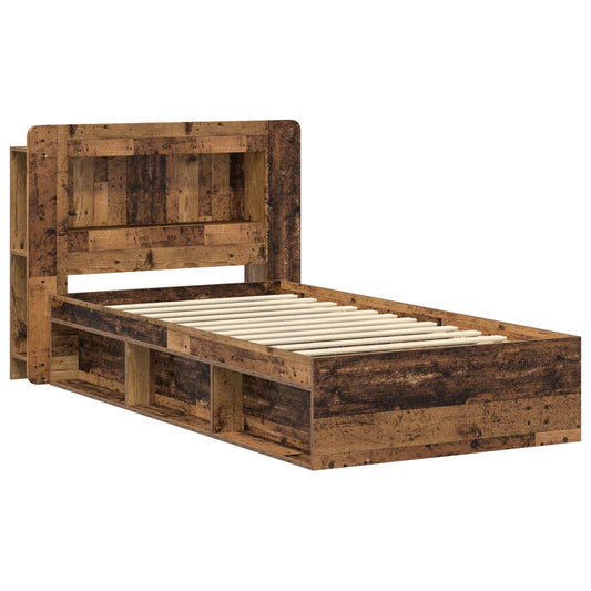 vidaXL Bed Frame with Storage Old Wood 80 x 200 cm Engineered Wood