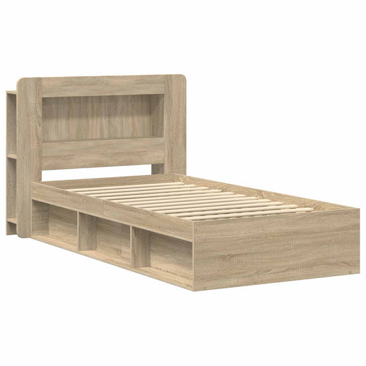 vidaXL Bed Frame with Storage Sonoma Oak 80 x 200 cm Engineered Wood