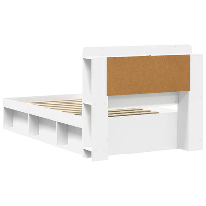 vidaXL Bed Frame with Storage White 80 x 200 cm Engineered Wood