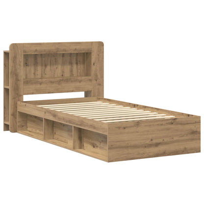 vidaXL Bed Frame with Storage Artisan Oak 90 x 190 cm Engineered Wood