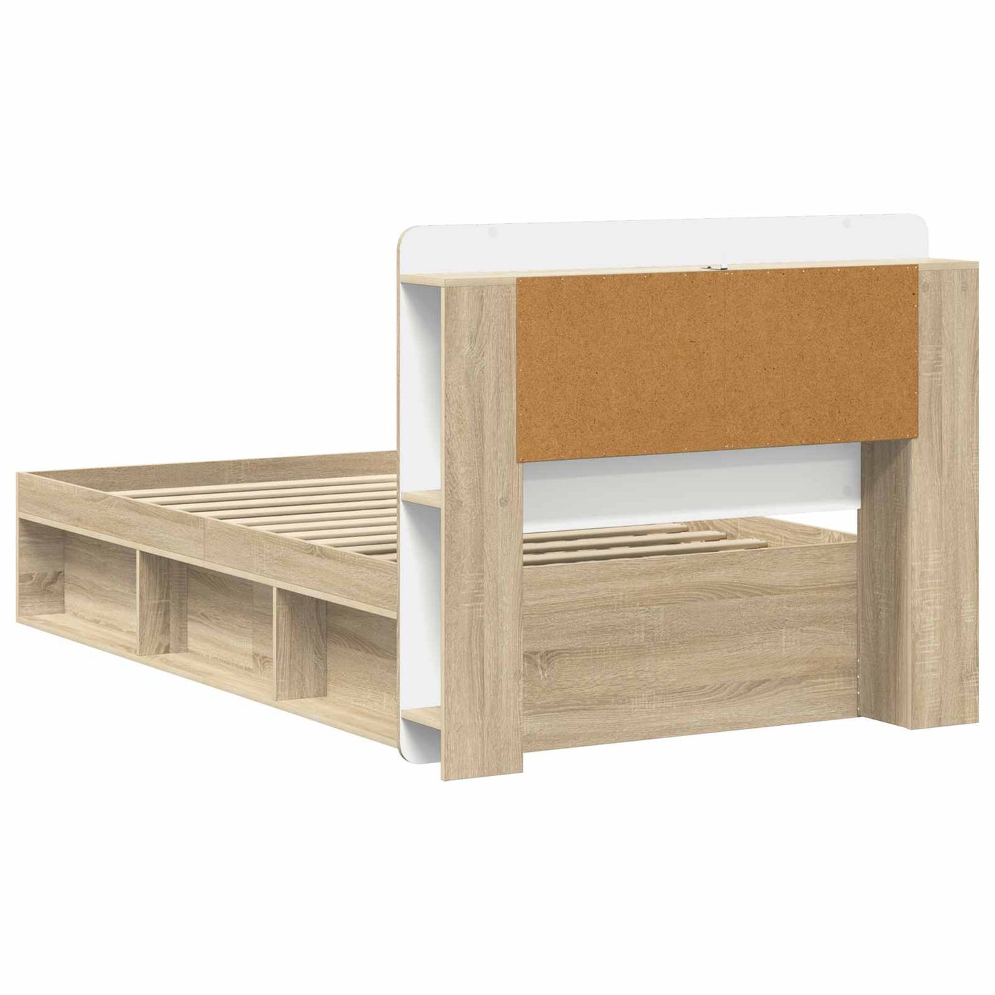 vidaXL Bed Frame with Storage Sonoma Oak 90 x 190 cm Engineered Wood