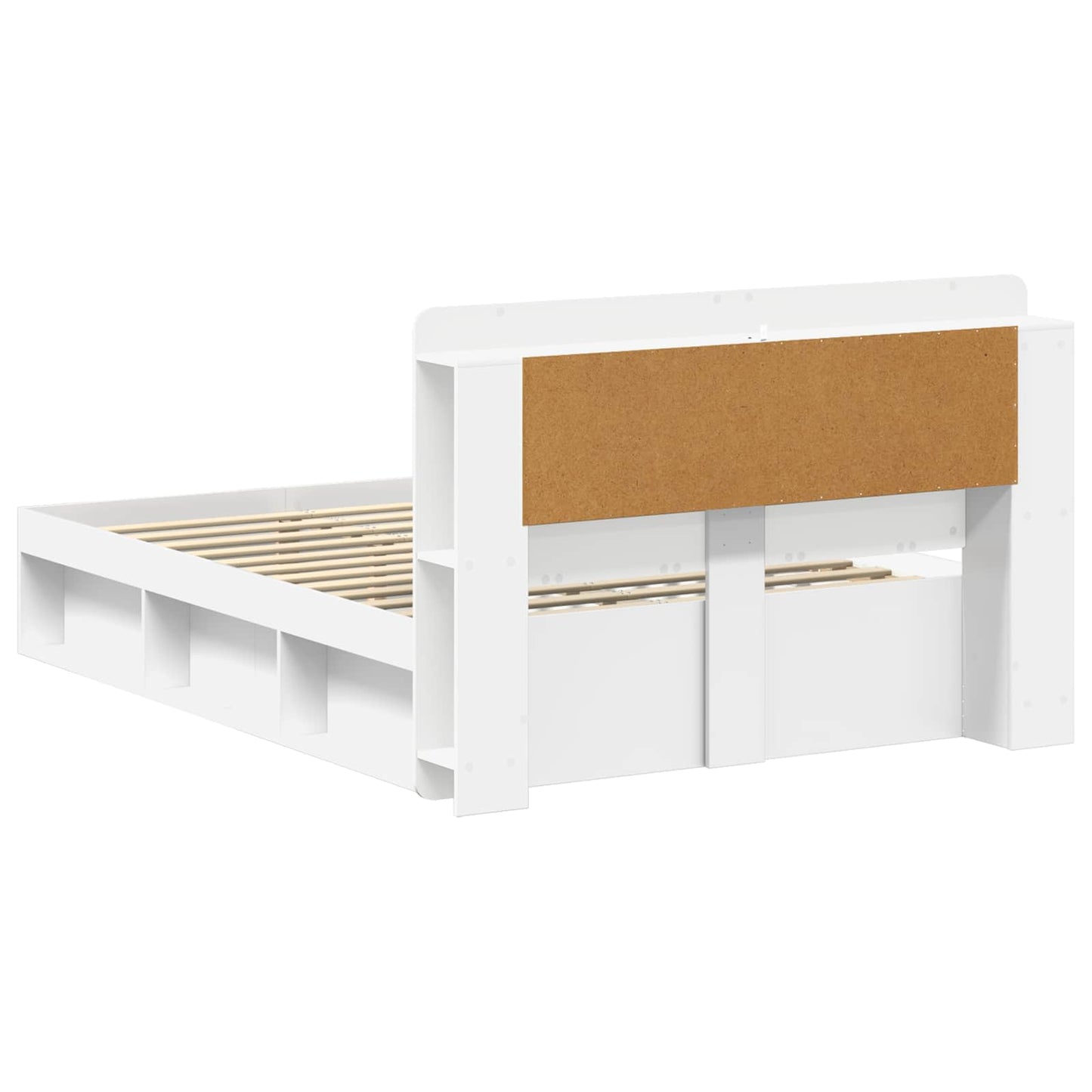 vidaXL Bed Frame with Storage White 160 x 200 cm Engineered Wood