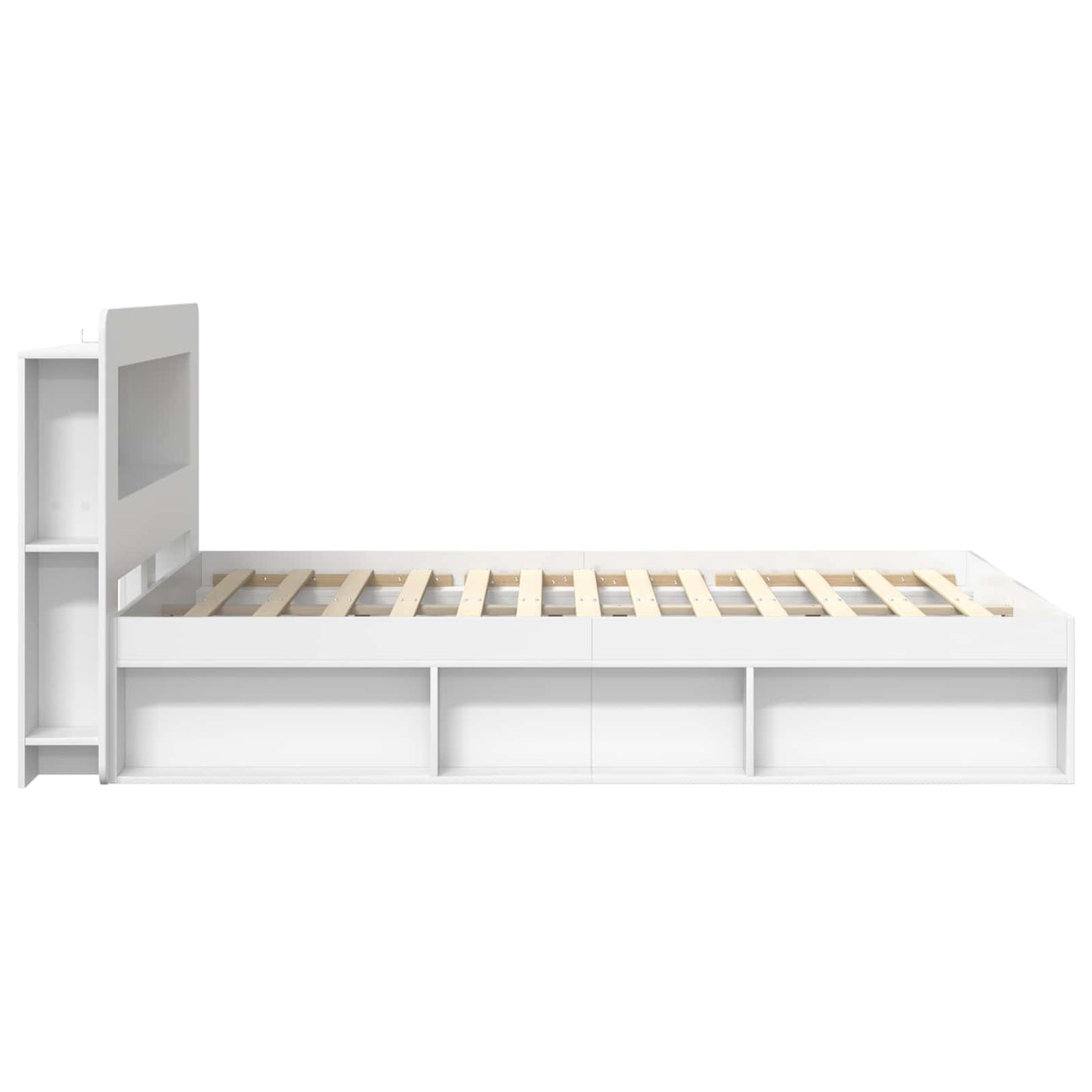 vidaXL Bed Frame with Storage White 160 x 200 cm Engineered Wood