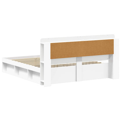 vidaXL Bed Frame with Storage White 180 x 200 cm Engineered Wood