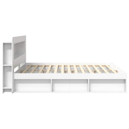vidaXL Bed Frame with Storage White 180 x 200 cm Engineered Wood
