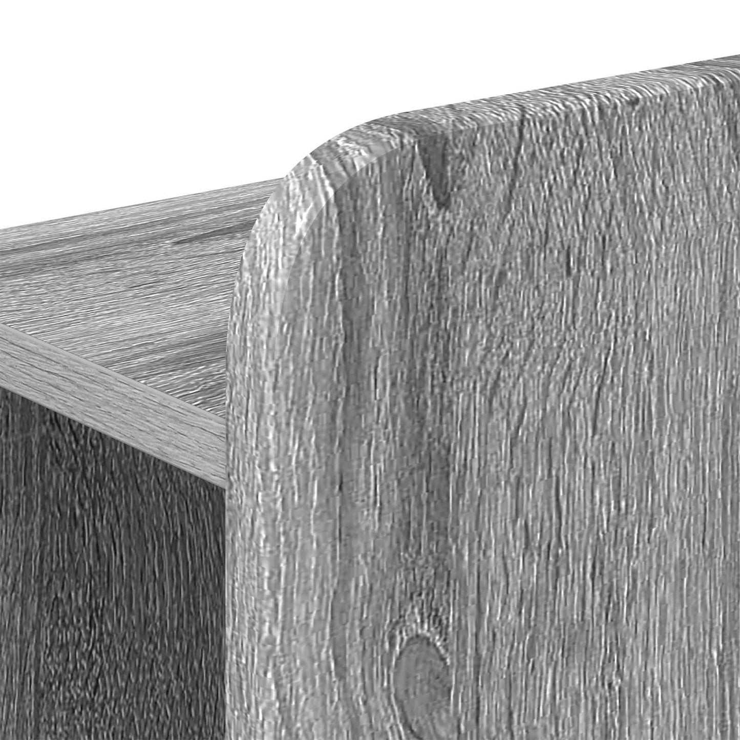 vidaXL Bed Frame with Storage Grey Sonoma 75 x 190 cm Engineered Wood