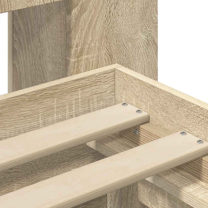 vidaXL Bed Frame with Storage Sonoma Oak 90 x 190 cm Engineered Wood