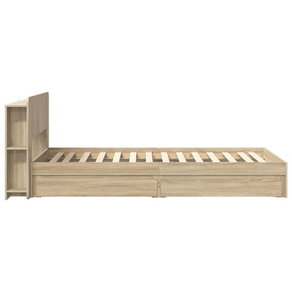 vidaXL Bed Frame with Storage Sonoma Oak 90 x 190 cm Engineered Wood