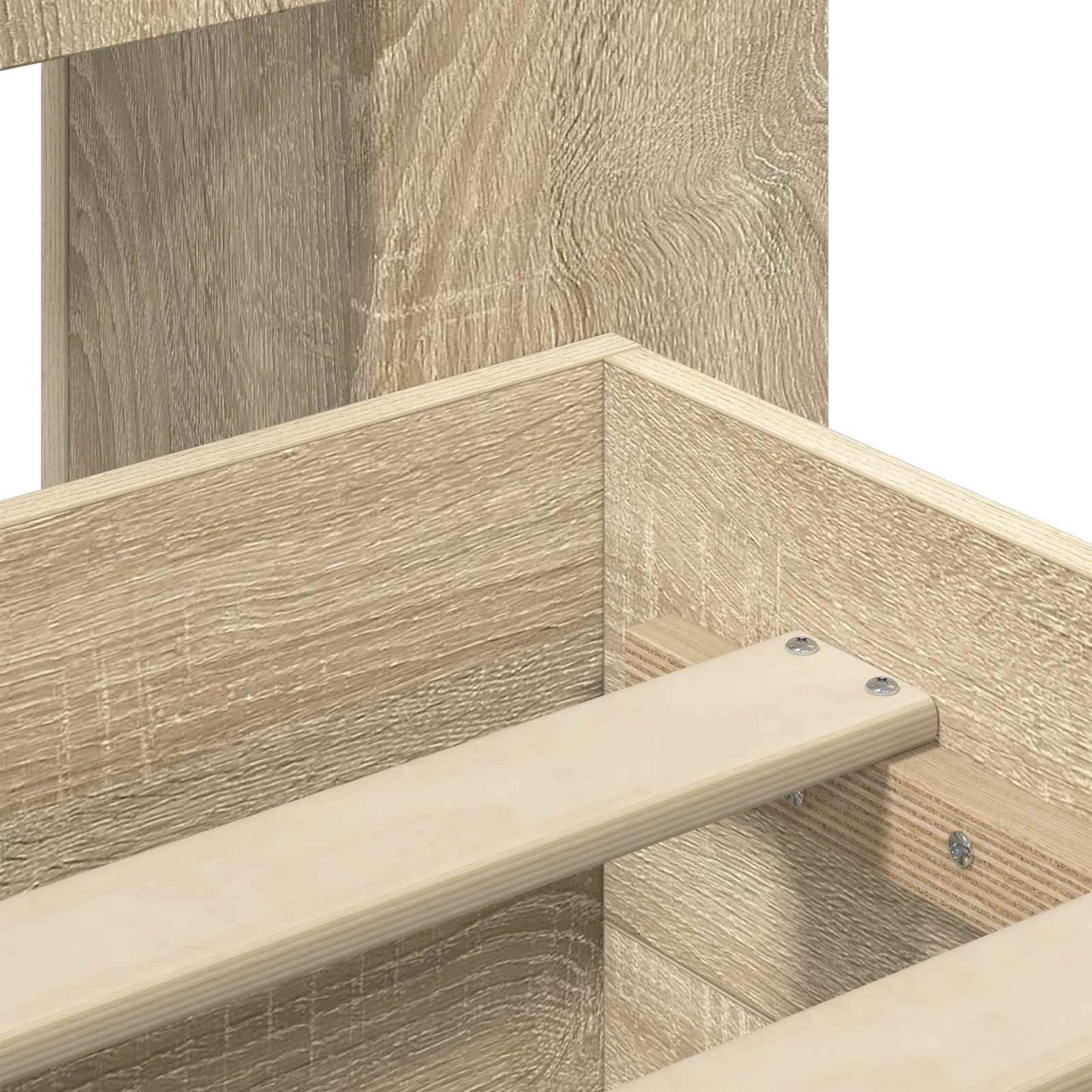vidaXL Bed Frame with Storage Sonoma Oak 75 x 190 cm Engineered Wood