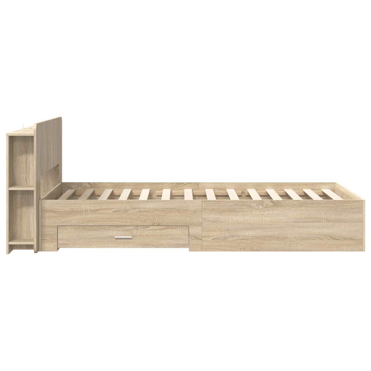 vidaXL Bed Frame with Storage Sonoma Oak 80 x 200 cm Engineered Wood