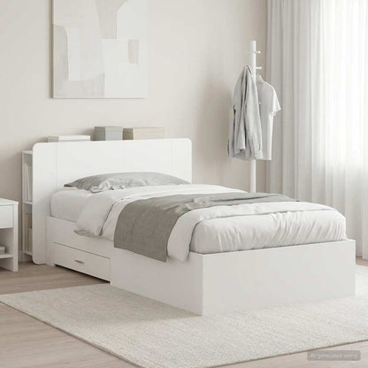 vidaXL Bed Frame with Storage White 80 x 200 cm Engineered Wood