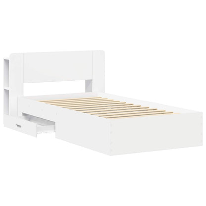 vidaXL Bed Frame with Storage White 80 x 200 cm Engineered Wood