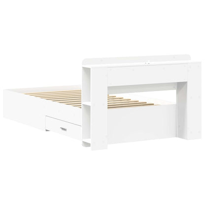 vidaXL Bed Frame with Storage White 80 x 200 cm Engineered Wood