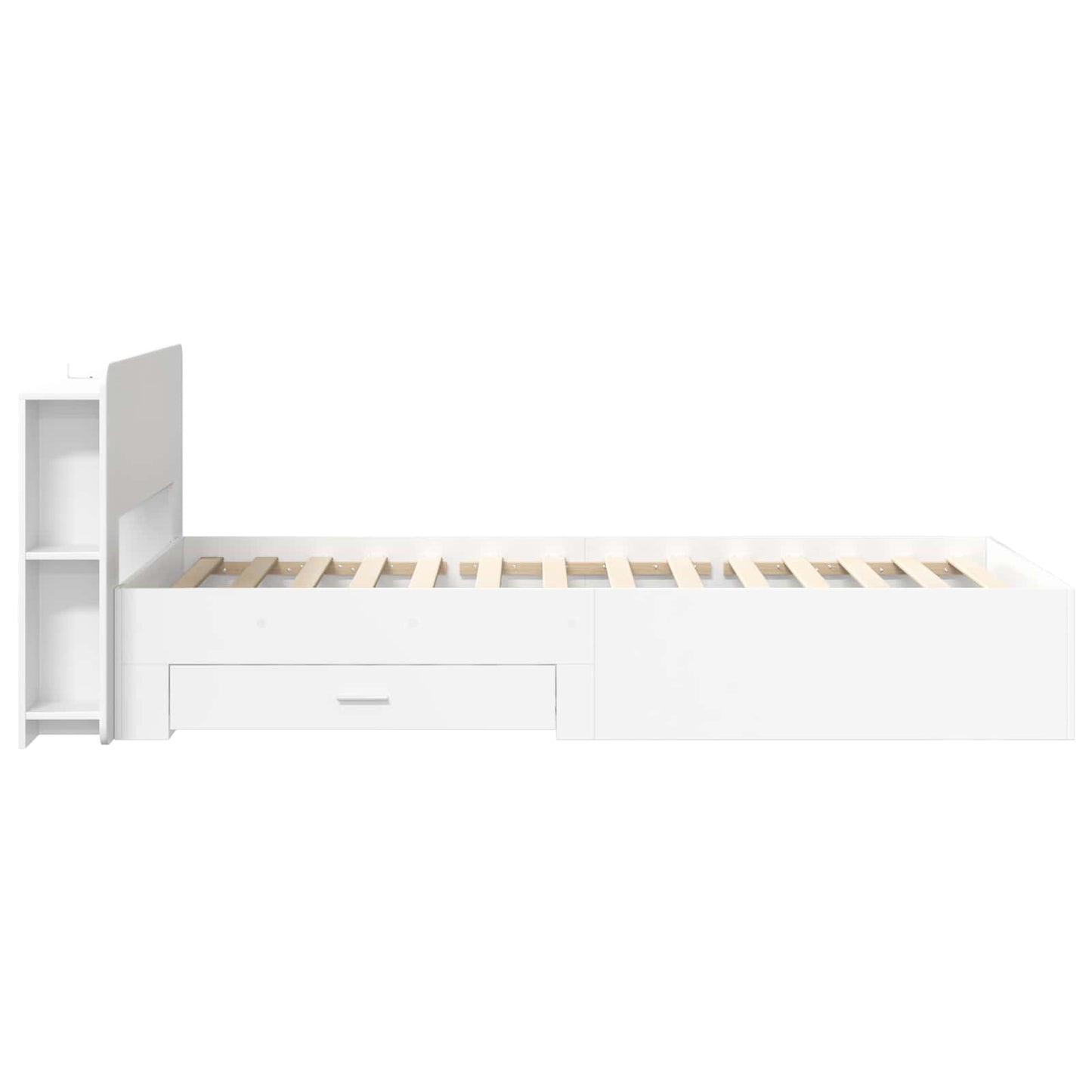 vidaXL Bed Frame with Storage White 80 x 200 cm Engineered Wood