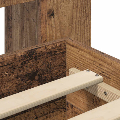 vidaXL Bed Frame with Storage Old Wood 90 x 190 cm Engineered Wood