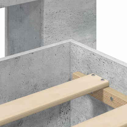 vidaXL Bed Frame with Storage Concrete Grey 150 x 200 cm