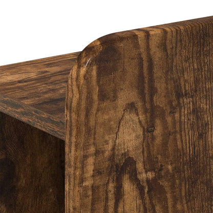 vidaXL Bed Frame with Storage Smoked Oak 150 x 200 cm Engineered Wood