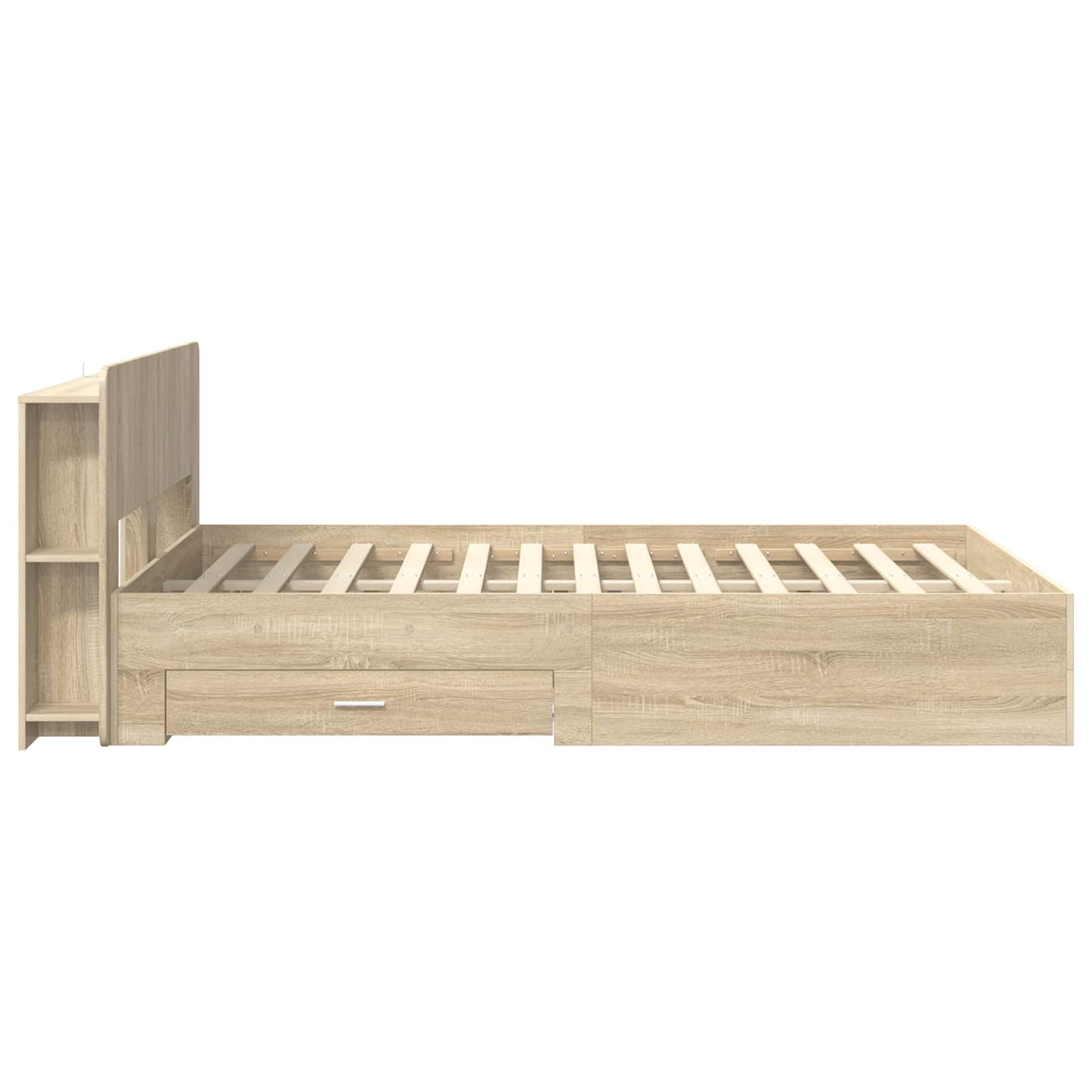vidaXL Bed Frame with Storage Sonoma Oak 150 x 200 cm Engineered Wood