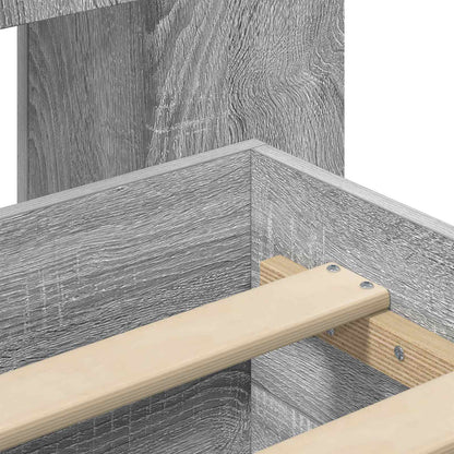 vidaXL Bed Frame with Storage Grey Sonoma 160 x 200 cm Engineered Wood