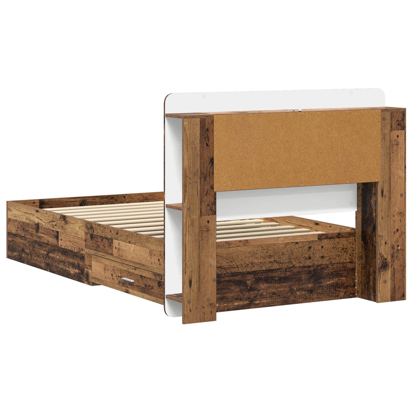 vidaXL Bed Frame with Storage Old Wood 80 x 200 cm Engineered Wood