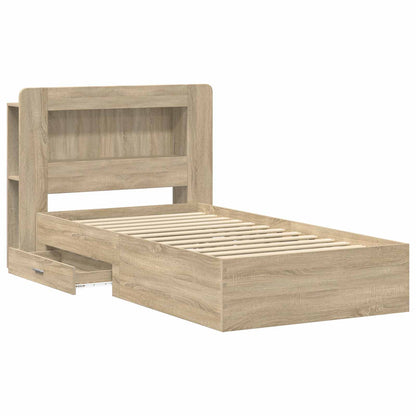 vidaXL Bed Frame with Storage Sonoma Oak 80 x 200 cm Engineered Wood