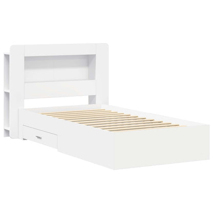 vidaXL Bed Frame with Storage White 80 x 200 cm Engineered Wood