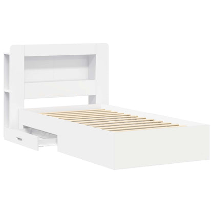 vidaXL Bed Frame with Storage White 80 x 200 cm Engineered Wood