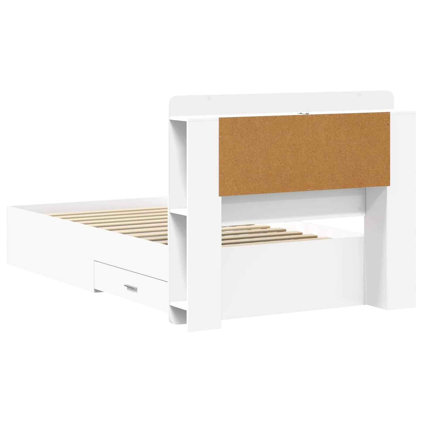 vidaXL Bed Frame with Storage White 80 x 200 cm Engineered Wood