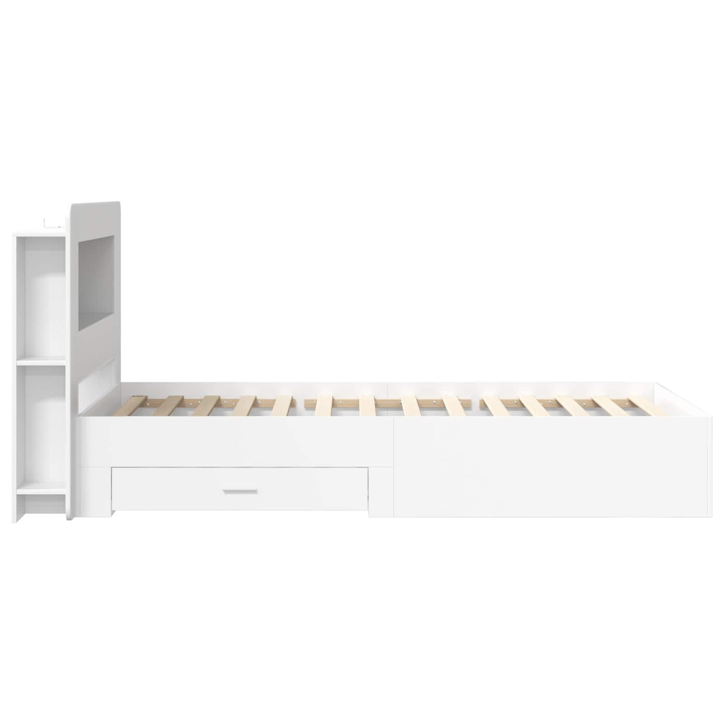 vidaXL Bed Frame with Storage White 80 x 200 cm Engineered Wood
