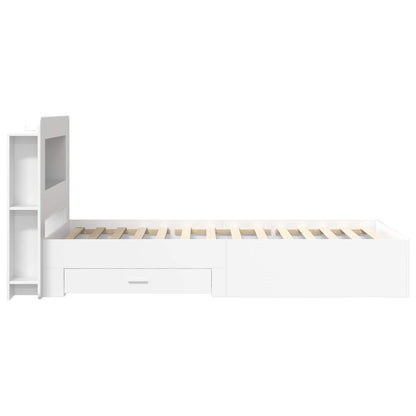 vidaXL Bed Frame with Storage White 80 x 200 cm Engineered Wood