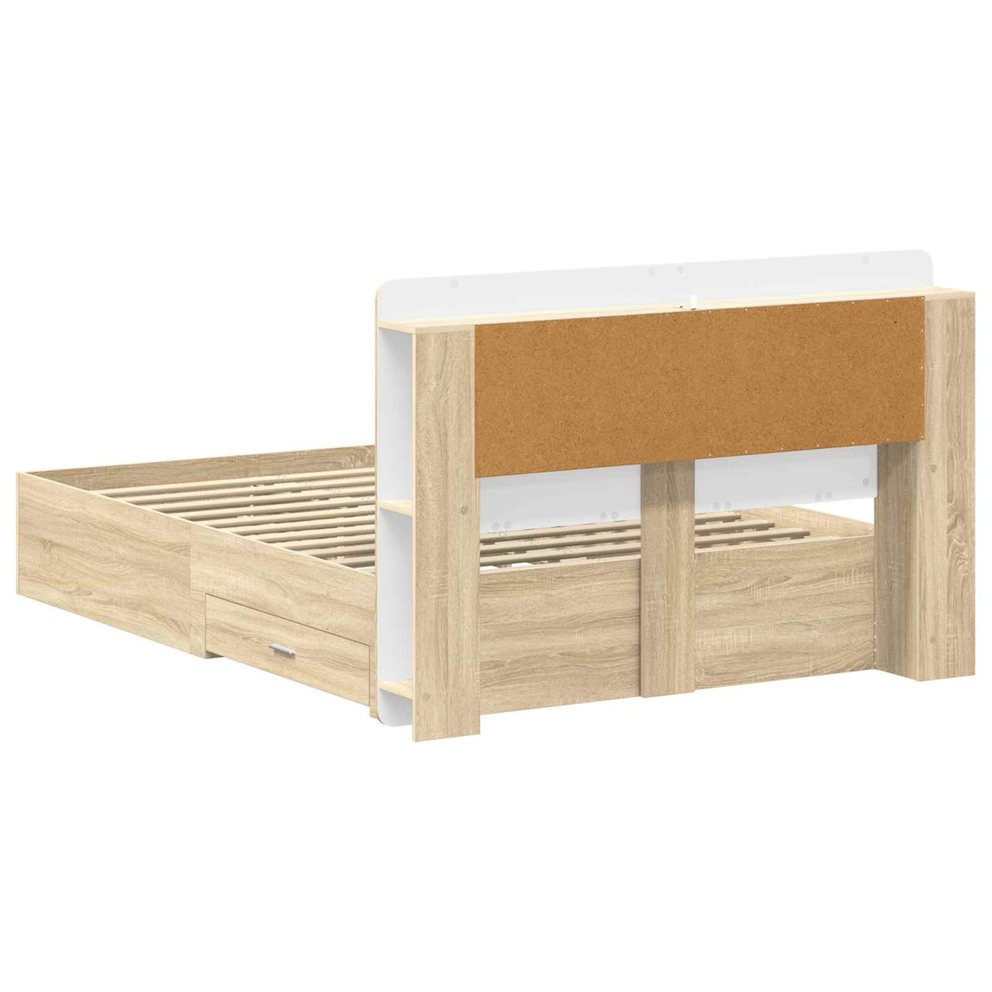 vidaXL Bed Frame with Storage Sonoma Oak 150 x 200 cm Engineered Wood