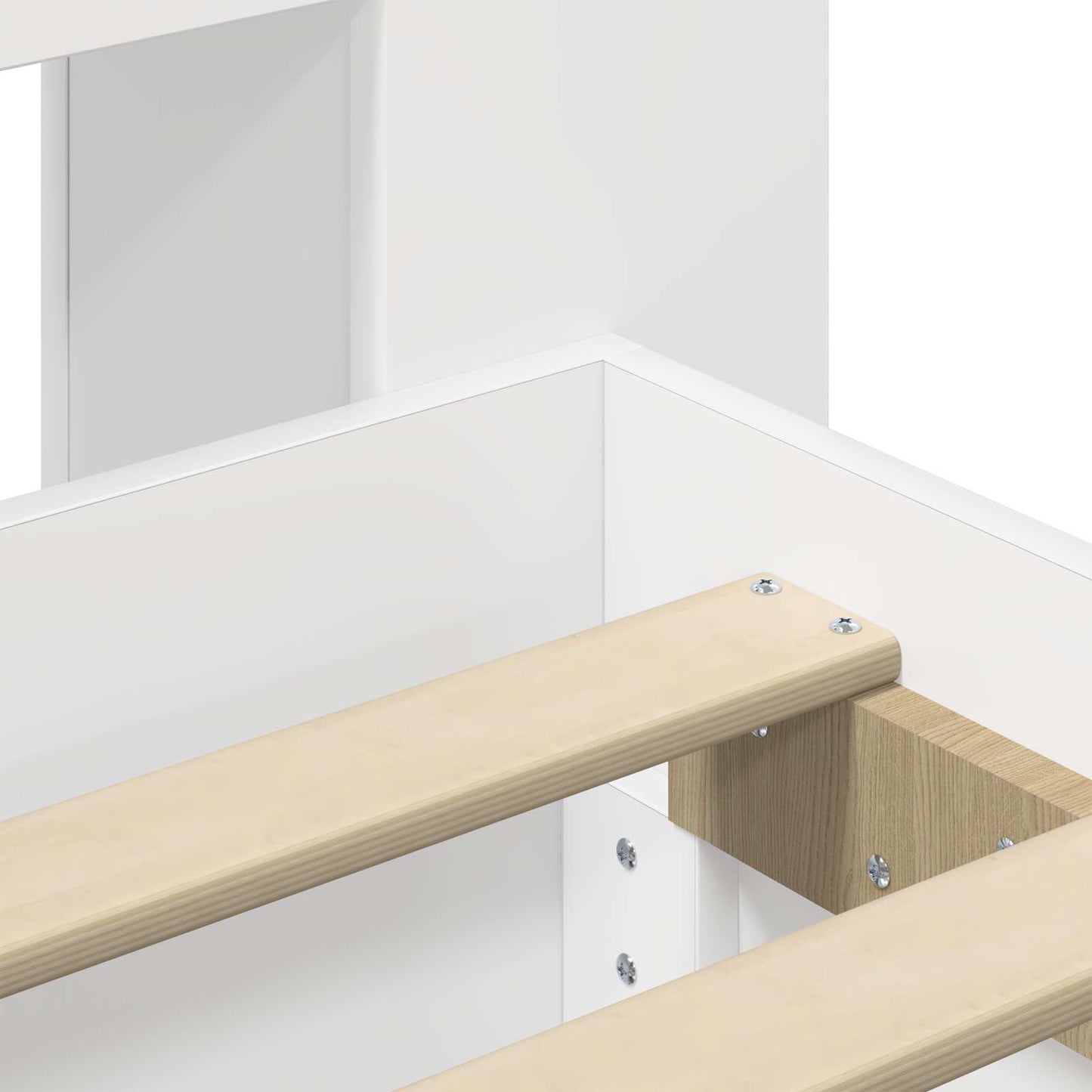vidaXL Bed Frame with Storage White 75 x 190 cm Engineered Wood